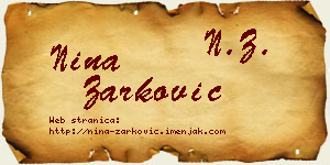 Nina Žarković vizit kartica